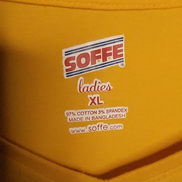 University Of Missouri Soffe Gold Elbow Length Vintage Look Top XL - Picture 4 of 5